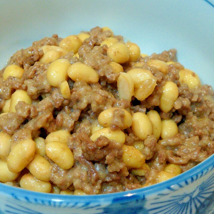 めっちゃ簡単☆大豆とひき肉の味噌チーズ炒め